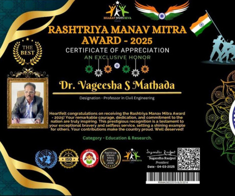 Rashtriya Manav Mitra Award - 2025 