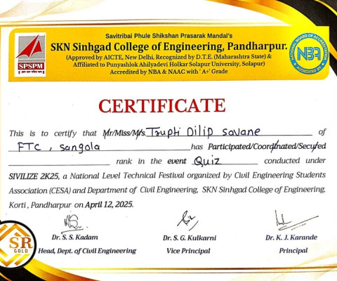 Certificate of Participation for SIVILIZE 2K25
