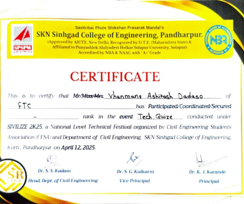 Certificate of Participation for SIVILIZE 2K25