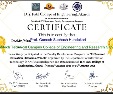 FDP Participation Certificate