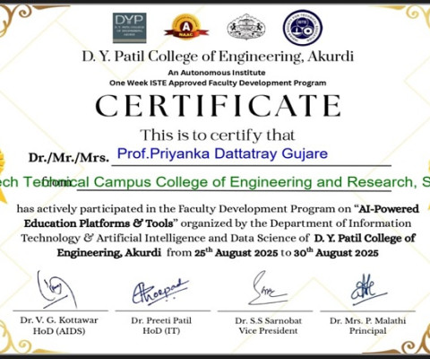 FDP Participation Certificate