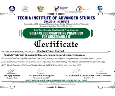 FDP Participation Certificate