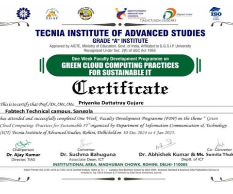 FDP Participation Certificate