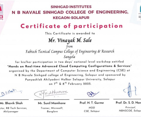 Workshop Participation Certificate