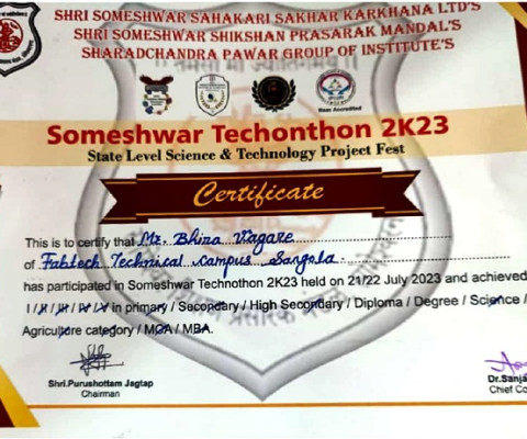 Someshwar Technothon 2K23 Project competition