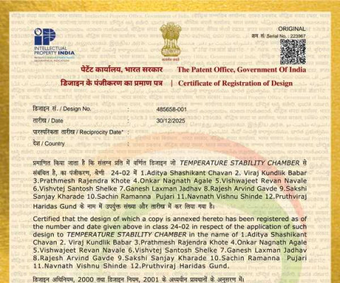 Temperature Stability Chamber Patent